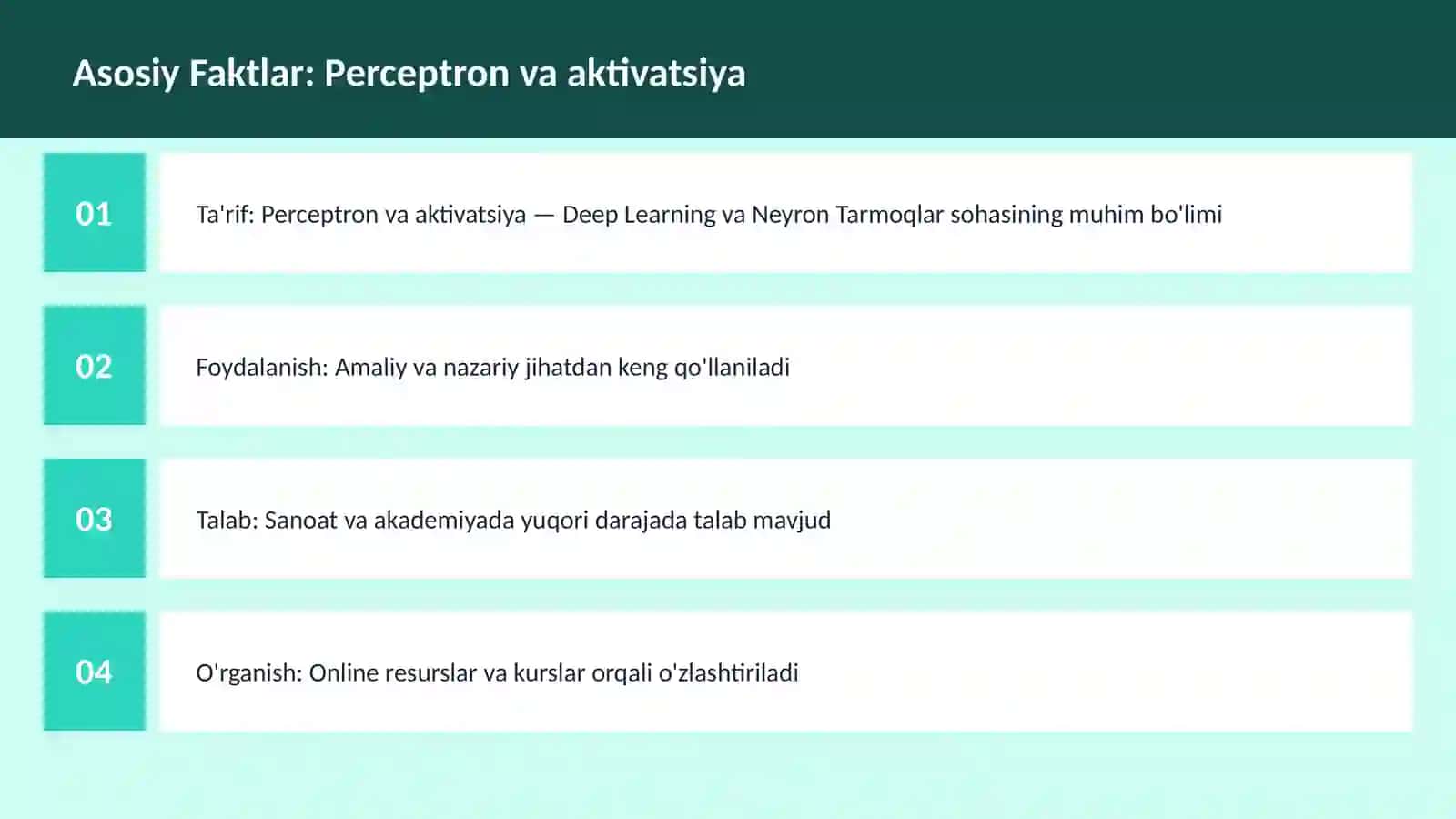 AI | DEEP LEARNING VA NEYRON TARMOQLAR 3
