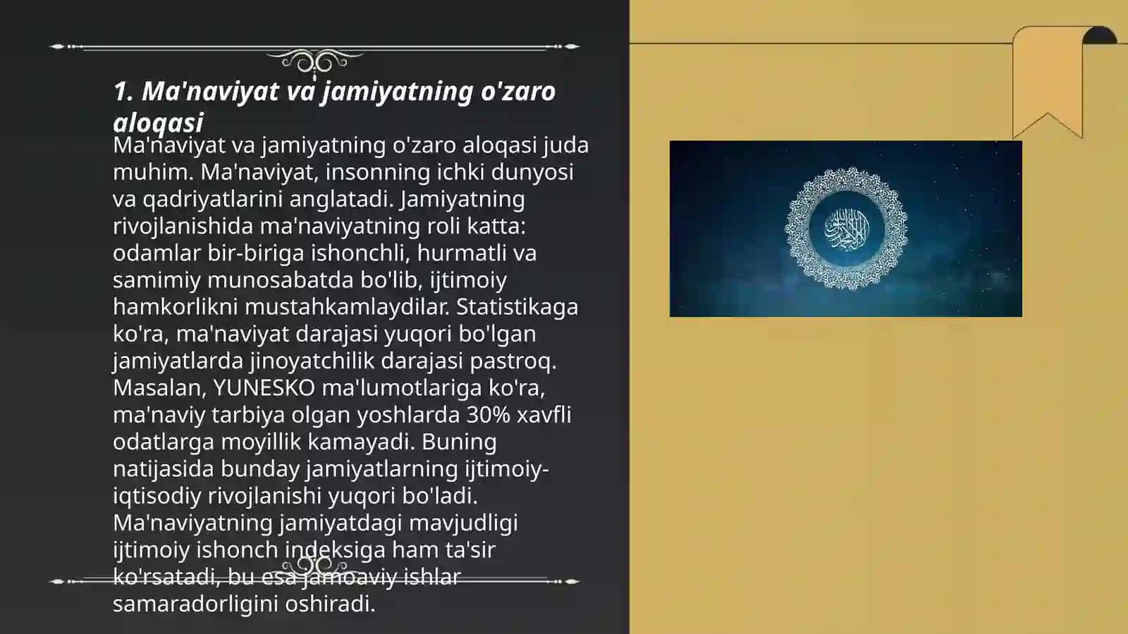 Ma'naviyat va jamiyatning o'zaro aloqasi 3