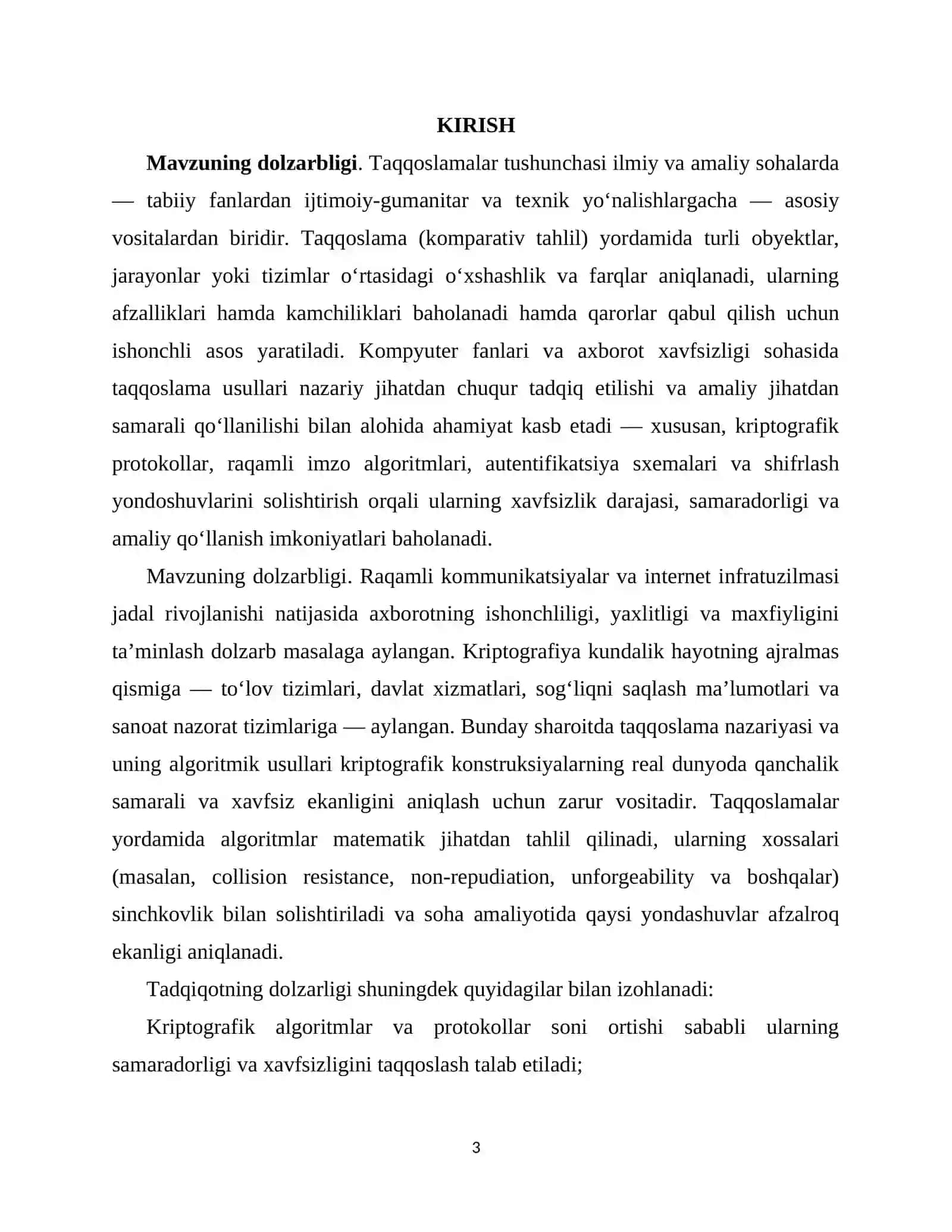 Taqqoslamalar Nazariyasi 3