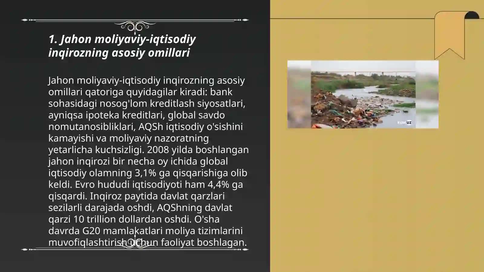 Jahon moliyaviy-iqtisodiy inqiroz kelib chiqish sabablari va uni bartaraf etish yo'llari 3