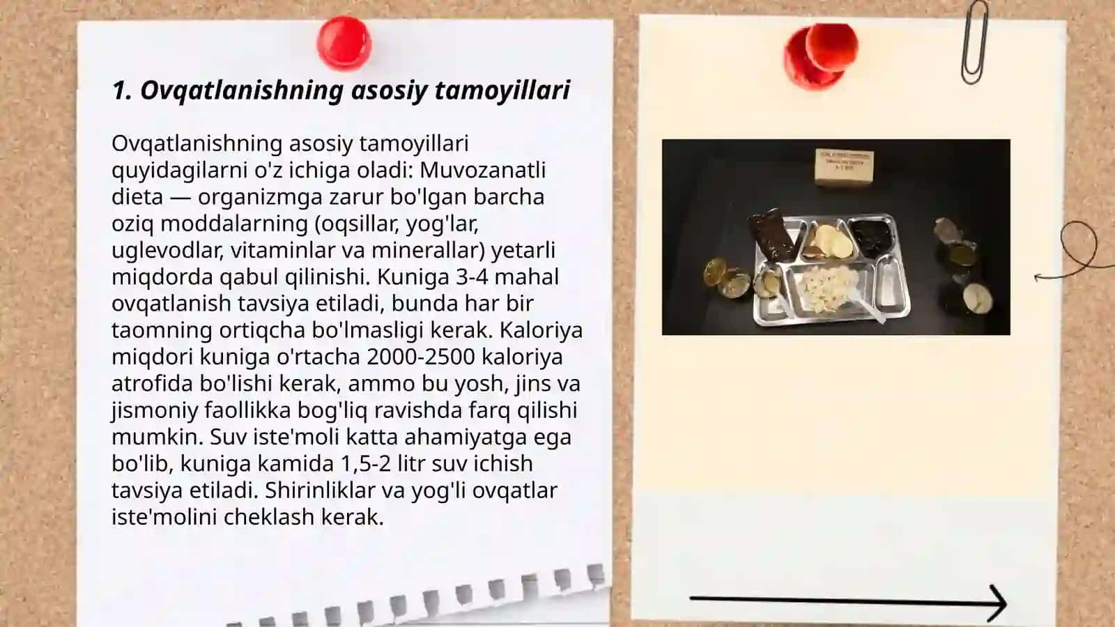 Ovqatlanish ratsioni 3