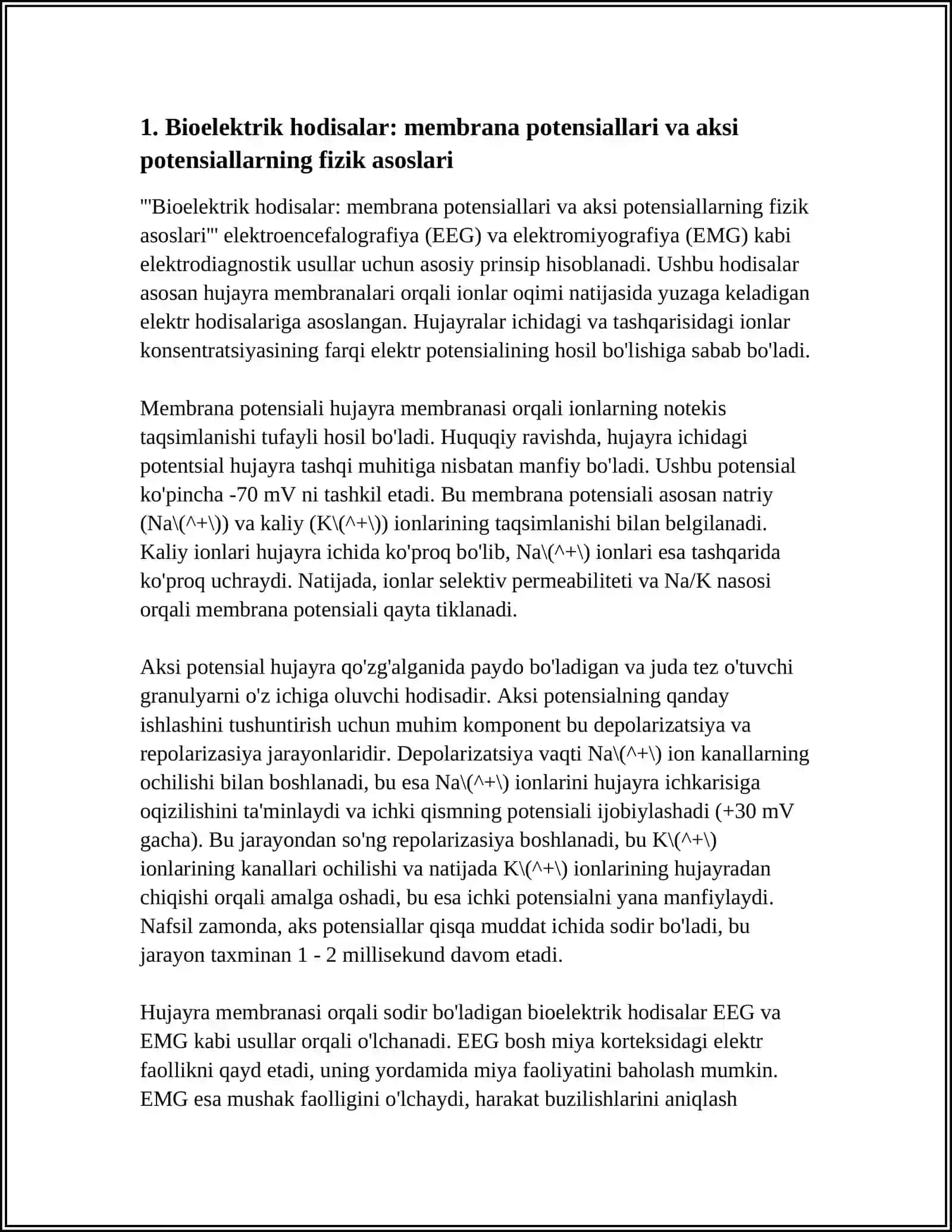 ELEKTROGRAFIYA USULLARI FIZIK ASOSLARI EEG EMG 3