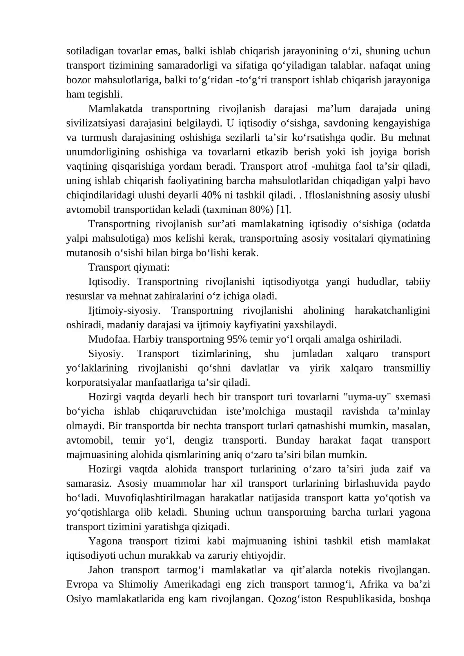 MAVZU YO‘L XO‘JALIGINING MAMLAKATIMIZ IQTISODIYOTIDA TUTGAN O‘RNI VA AHAMIYATI 3