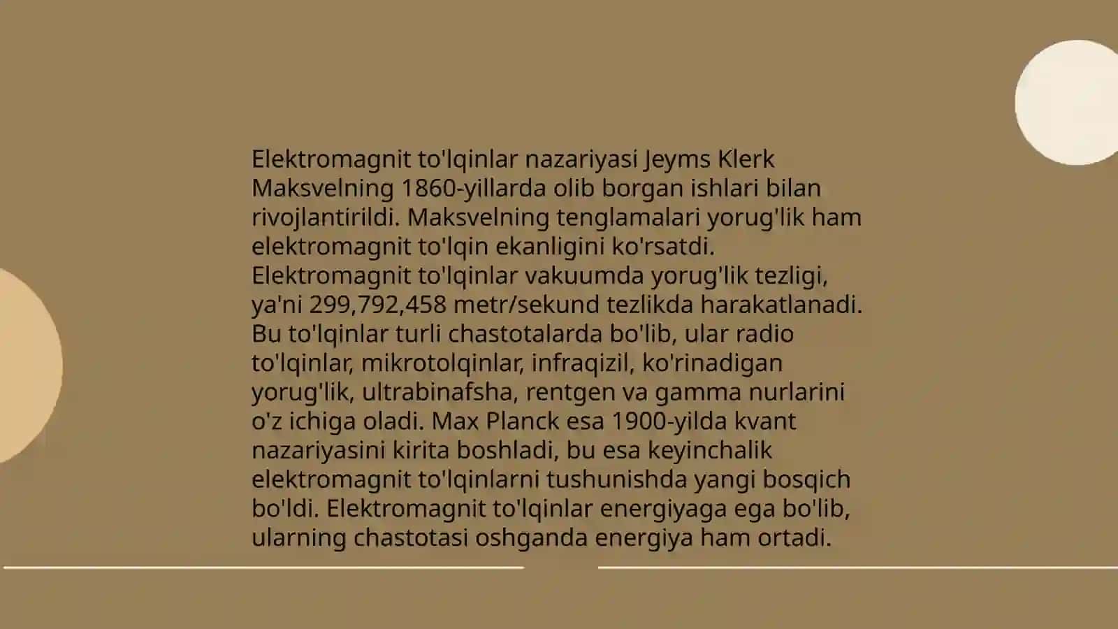Elektromagnit to'lqinlar nazariyasi 3