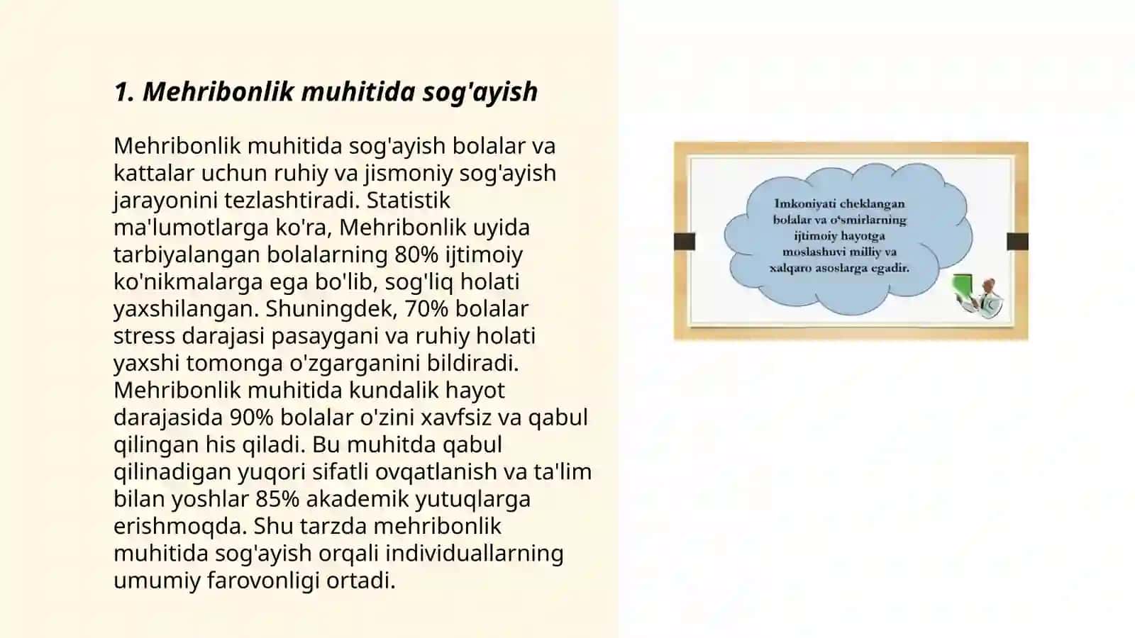 Mehribonlik muhitida sog'ayish 3
