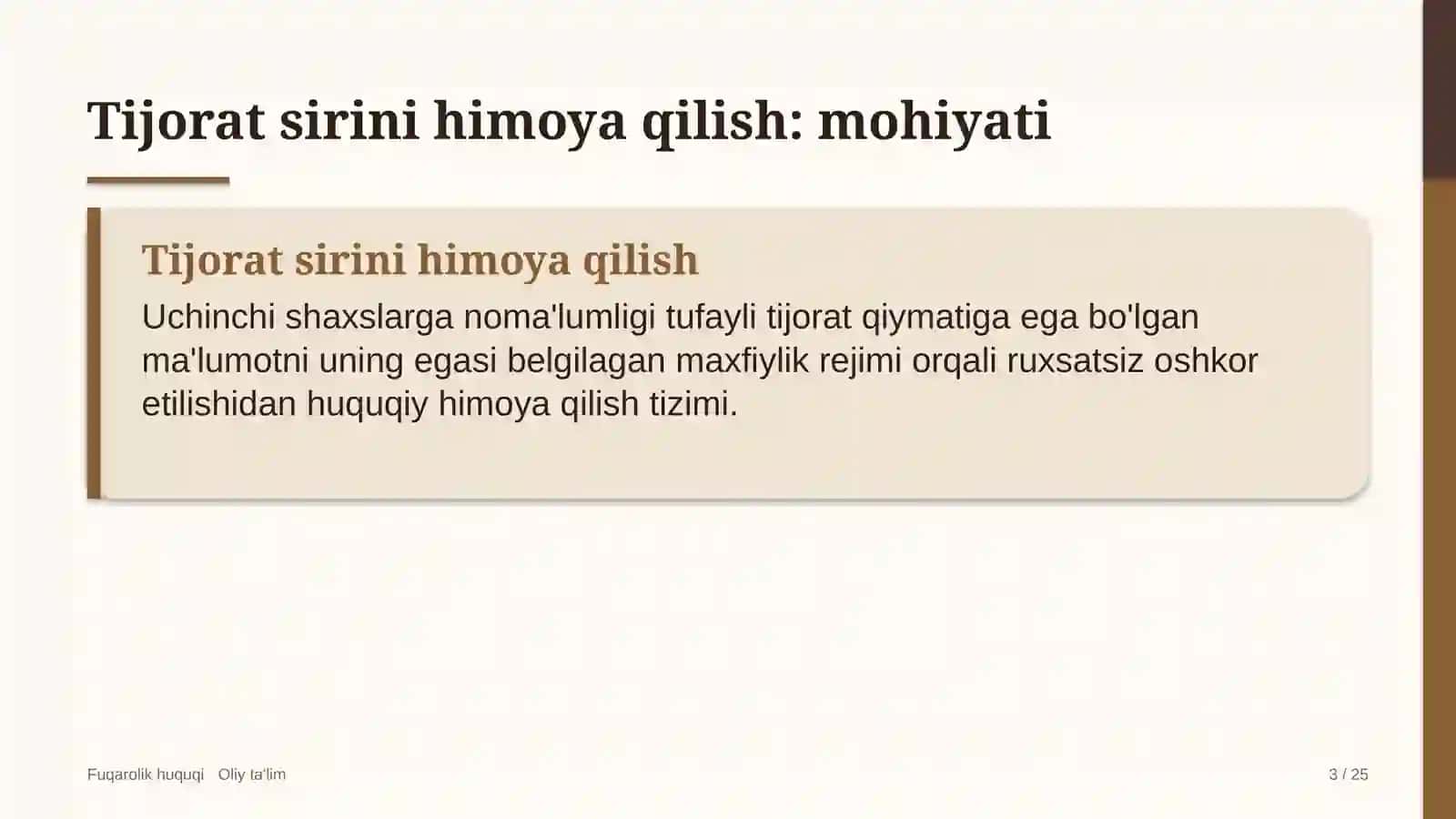 oziq ovqat do'konlarida tijorat sirini himoya qilish 7368 3