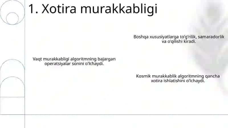 Algoritmning turli xossalari 3