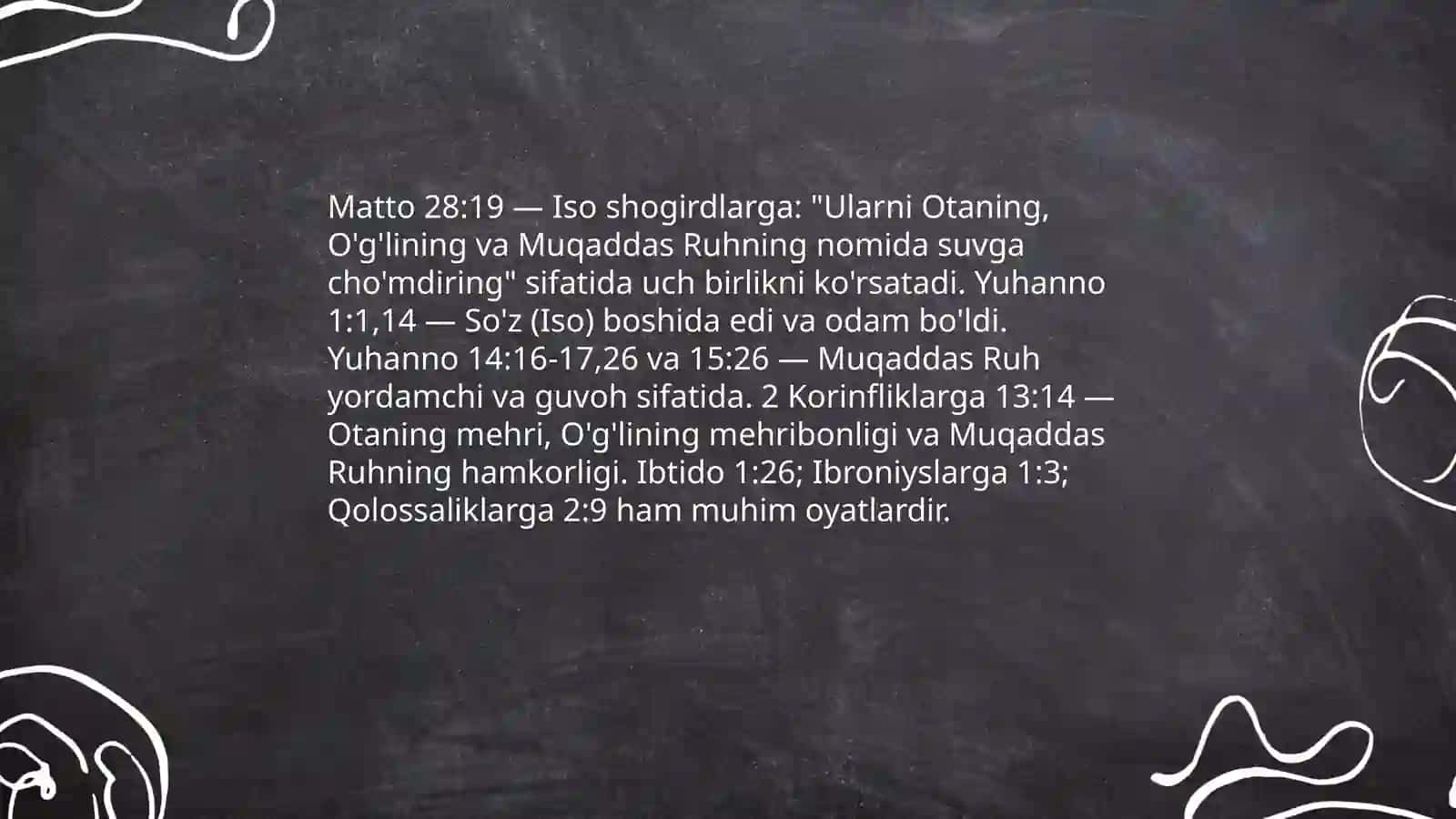 Xristianlik taʼlimotida yakka xudoning uch qiyofasi haqidagi taʼlimot 3