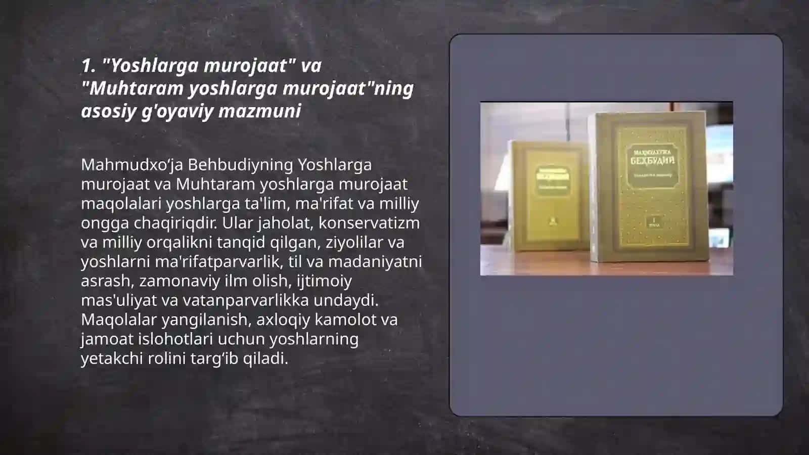 Yoshlarga murojaat va Muhtaram yoshlarga murojaat maqolalari 3