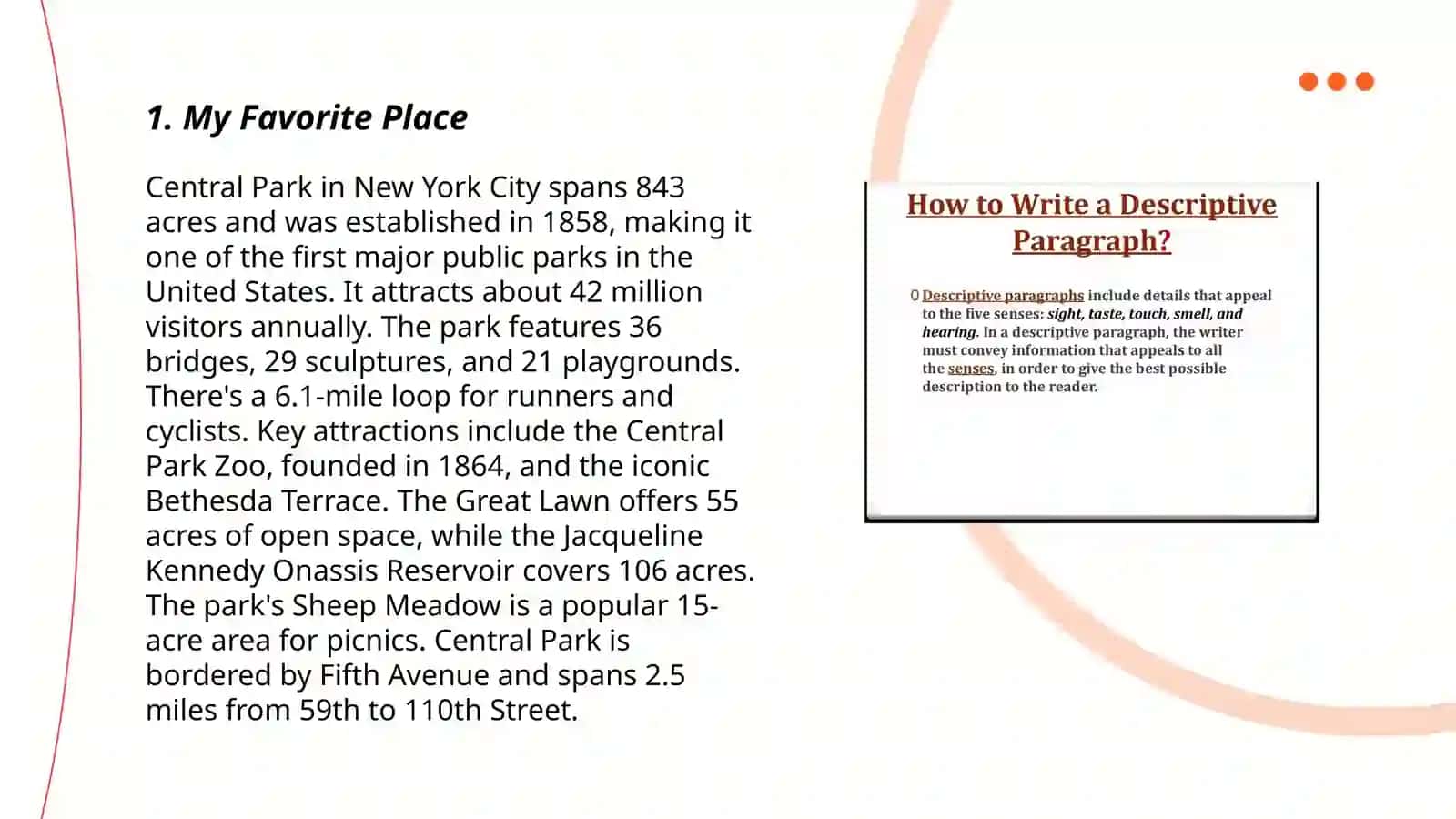Descriptive paragraphs (writing) 3