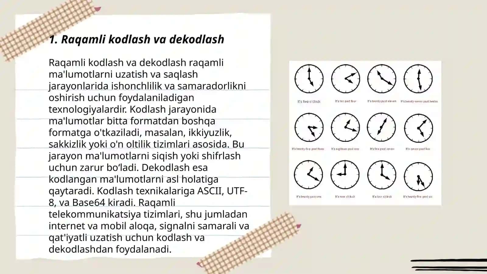 Raqamli kodlash va dekodlash 3