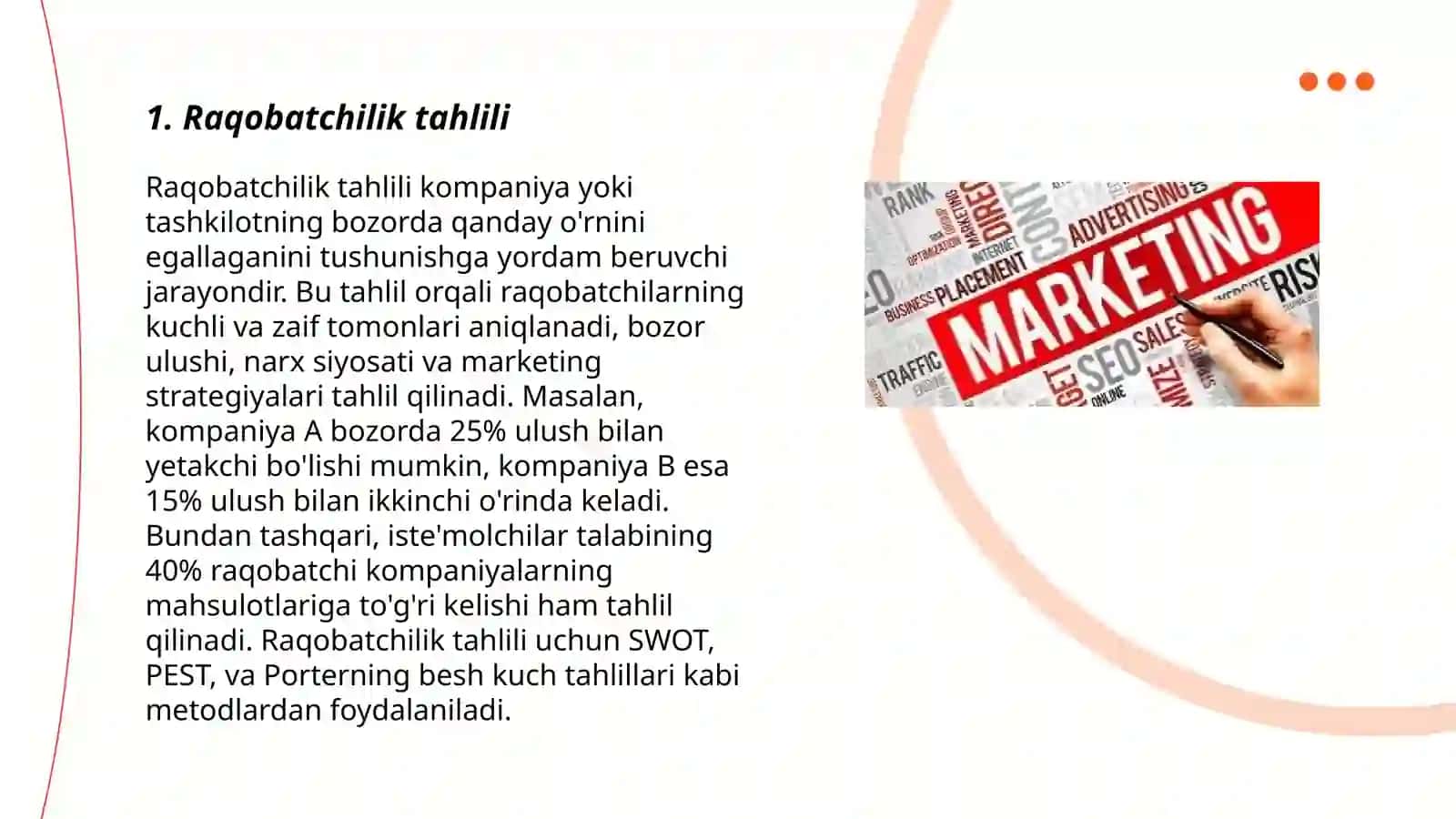 Raqobatchilik tahlili 3