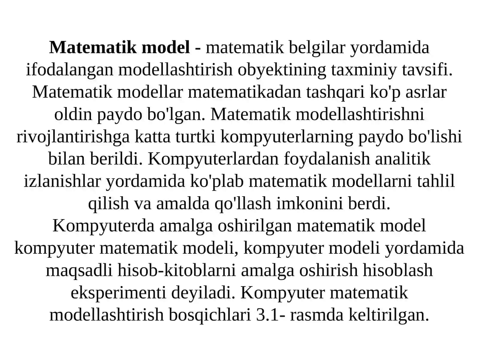 Matematik modellashtirish 3