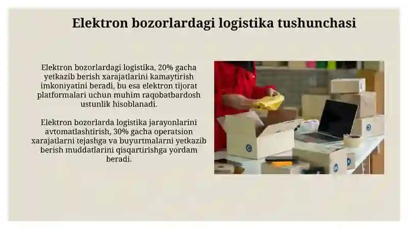 Elektron bozorlarda logistikani tashkil etish 3