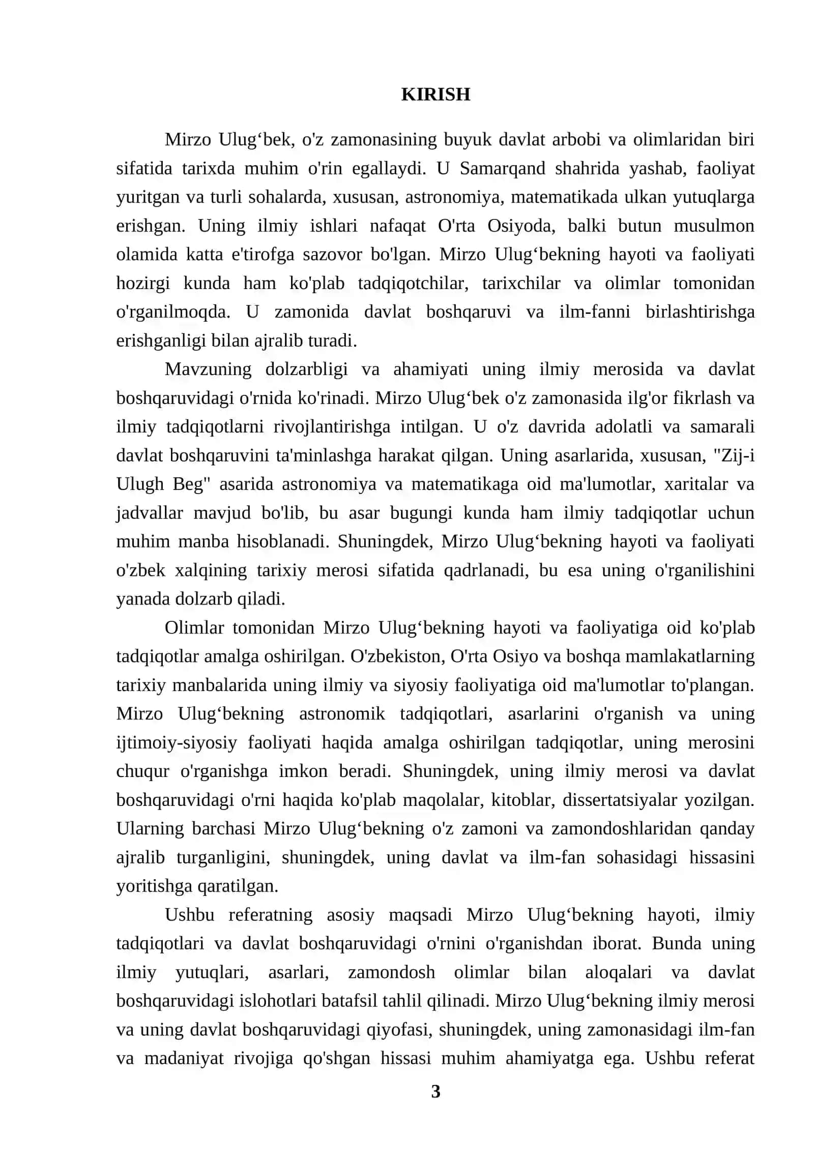 Mirzo Ulugʻbek -davlat arbobi va buyuk olim 3