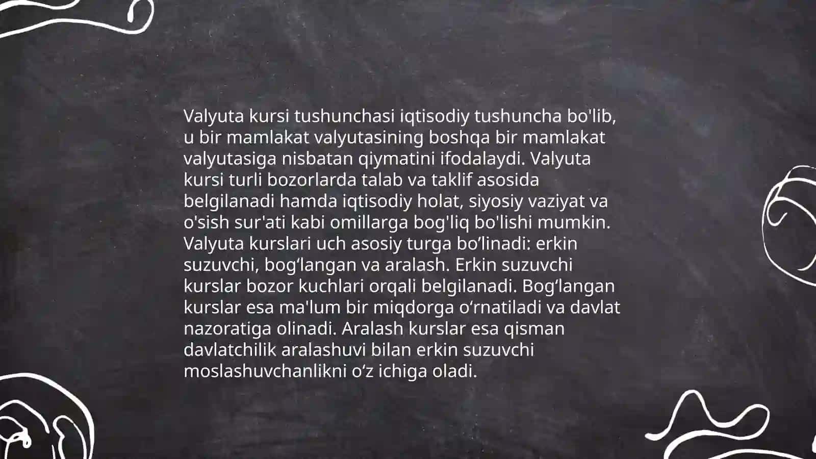 Valyuta kursi, mazmuni va valyuta kursini aniqlash tartibi 3