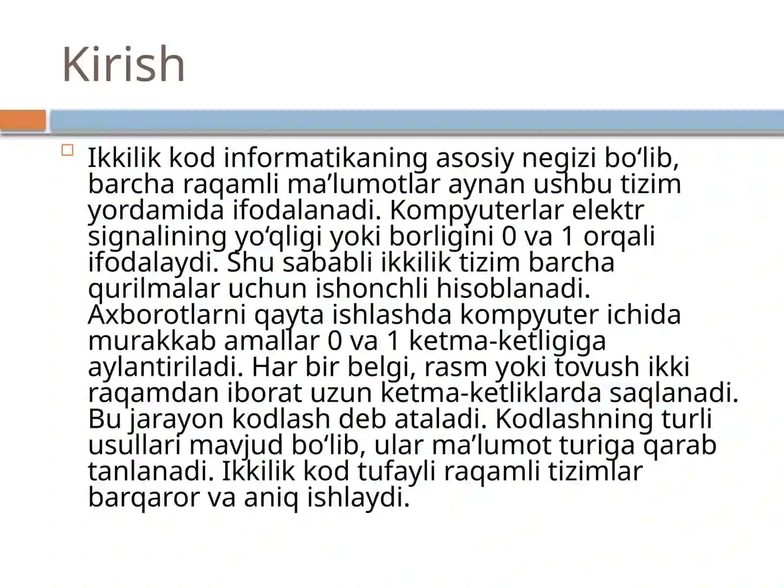 Informatikada Ikkilik Kodlarni Yaratish 3
