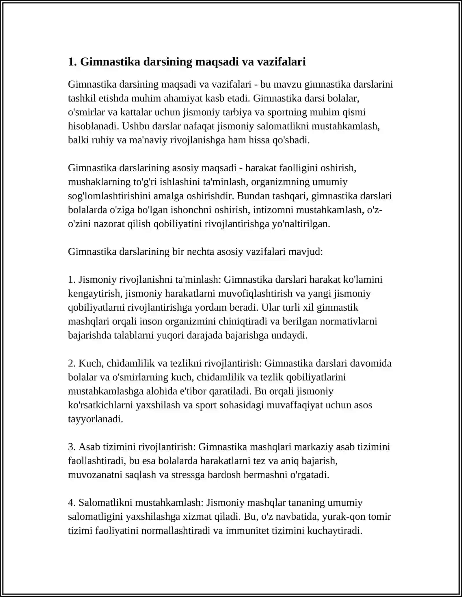 GIMNASTIKA DARSINI TUZULISHI VA MAZMUNI 3
