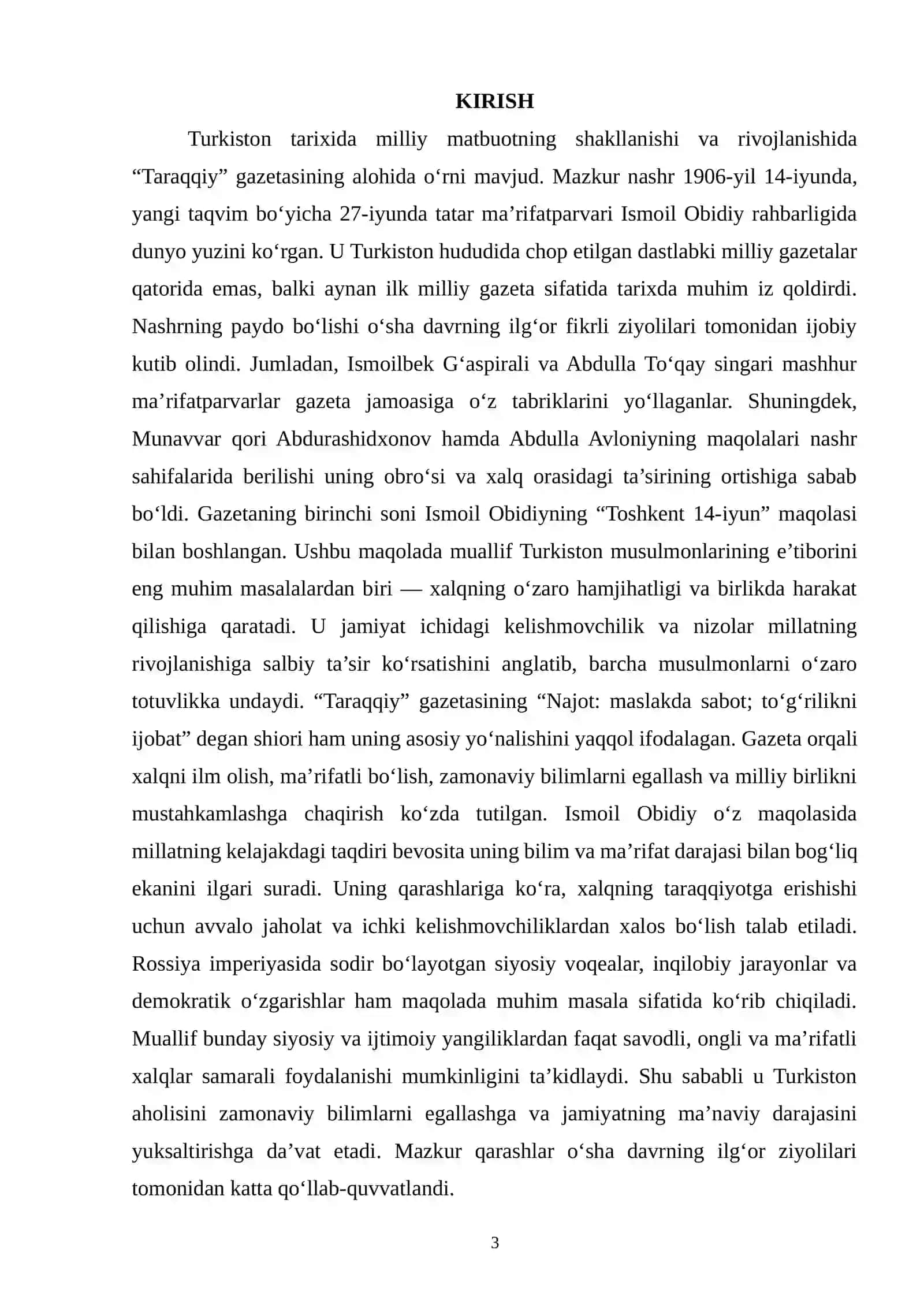Turkiston jadidchilik harakati namoyandalari va ularning milliy uyg‘onishdagi o‘rni 3