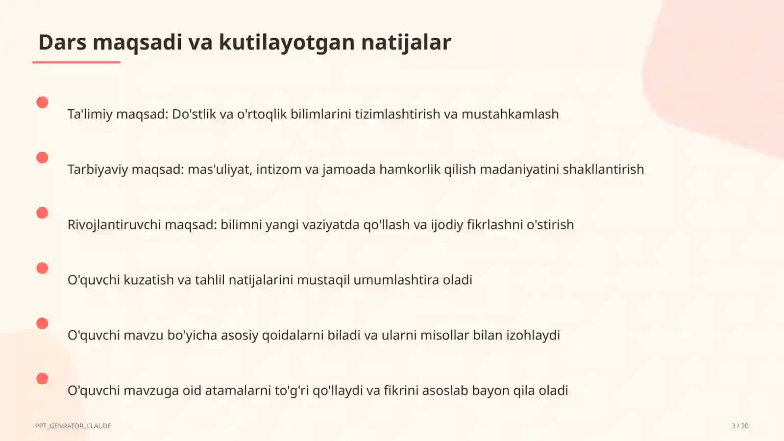 Do'stlik va o'rtoqlik (2-sinf) 3