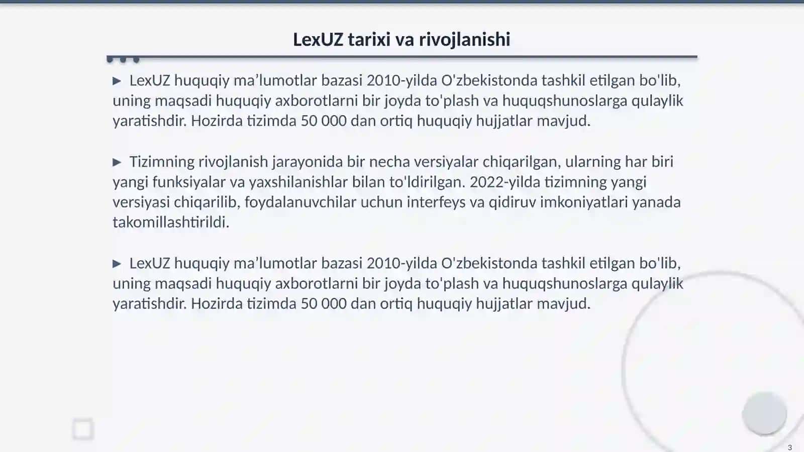 LexUZ huquqiy maʼlumot bazasi 3