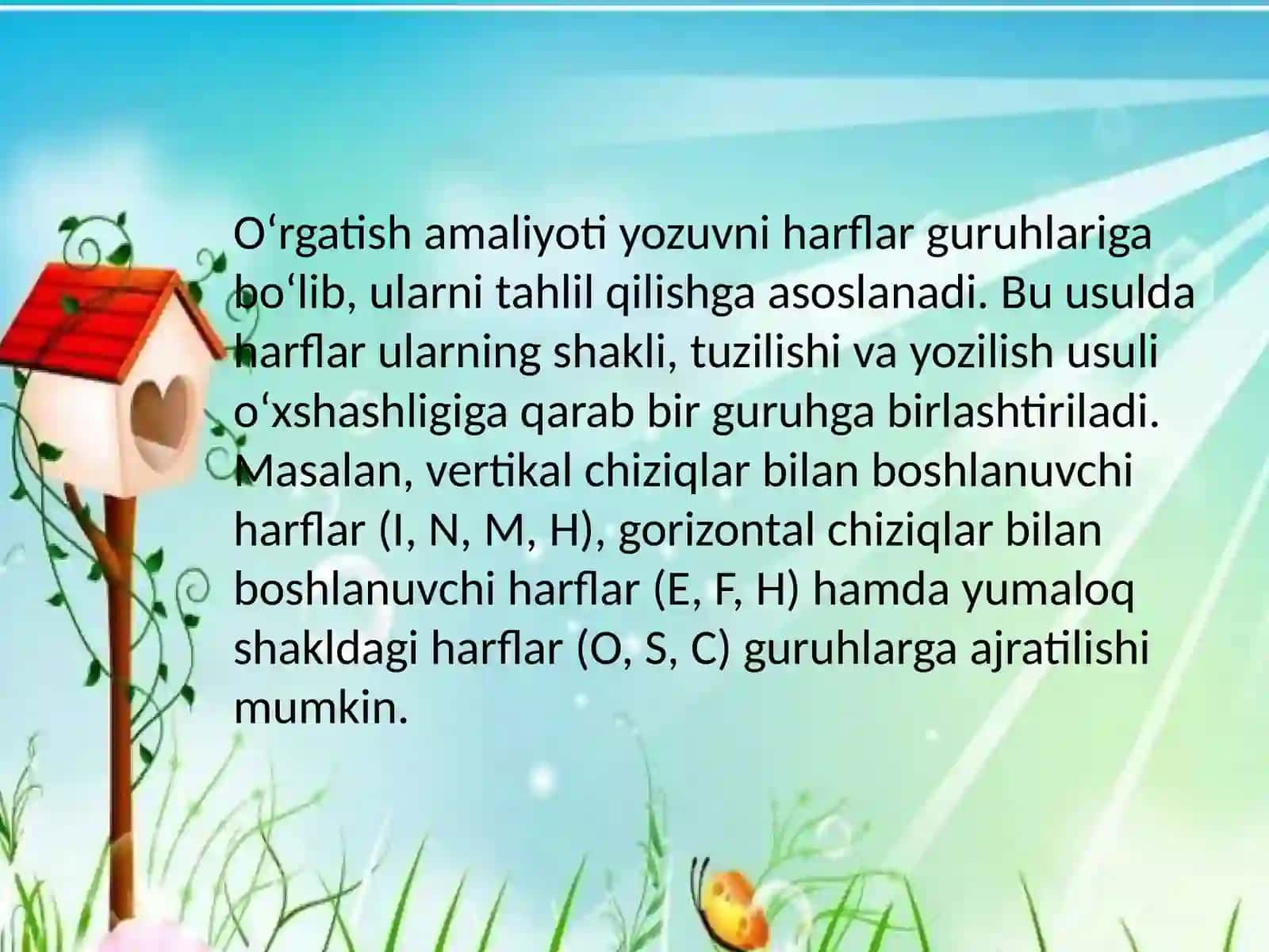Mavzu:Yozuvgaoʻrgatishningamaliyasoslari.Harflarguruhinitahlili 3