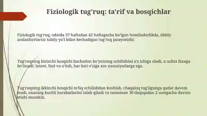 Fiziologik tug'ruqni o'tkazish 3