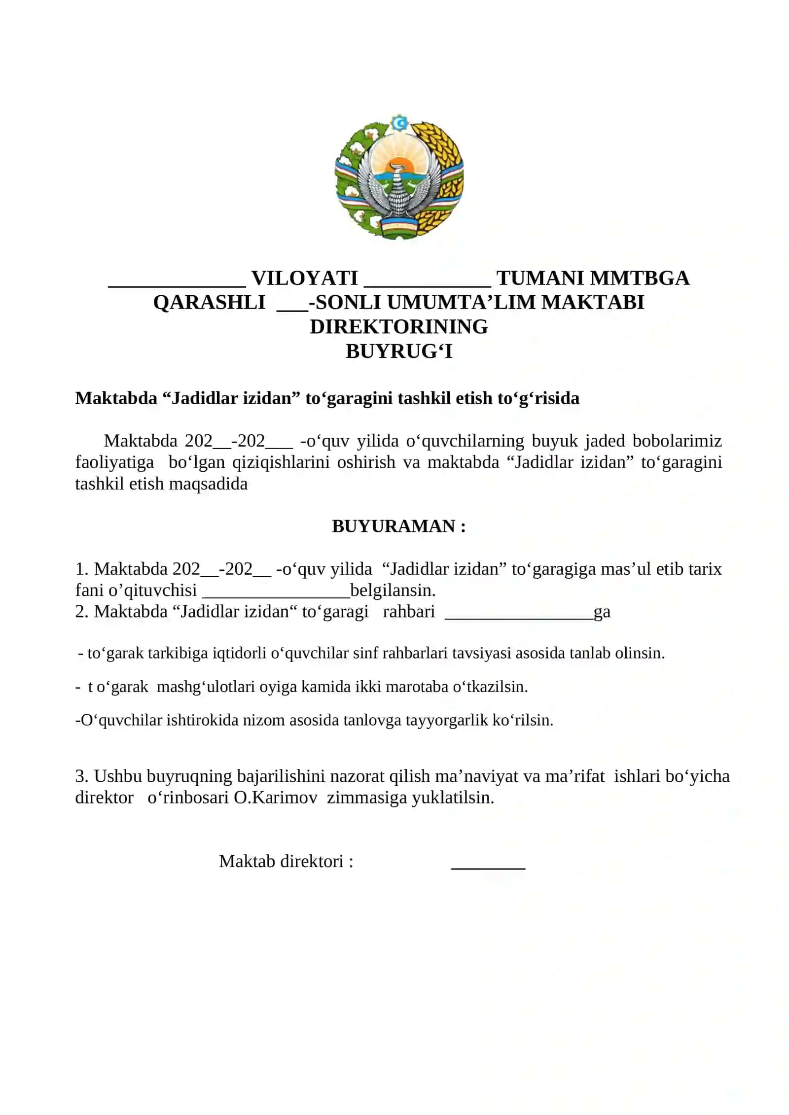 Jadidlar izidan to'garak hujjatlari 3