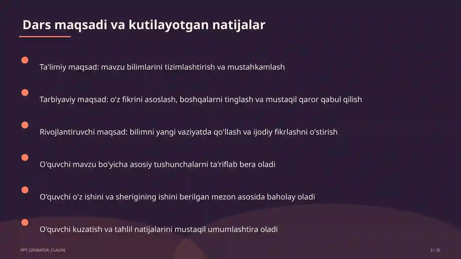 Ahmad Yugnakiy: Hibatul haqoyiq (7-sinf) 3