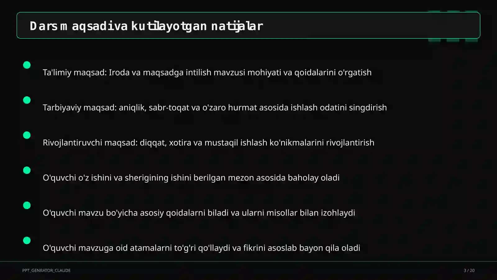 Iroda va maqsadga intilish (9-sinf) 3