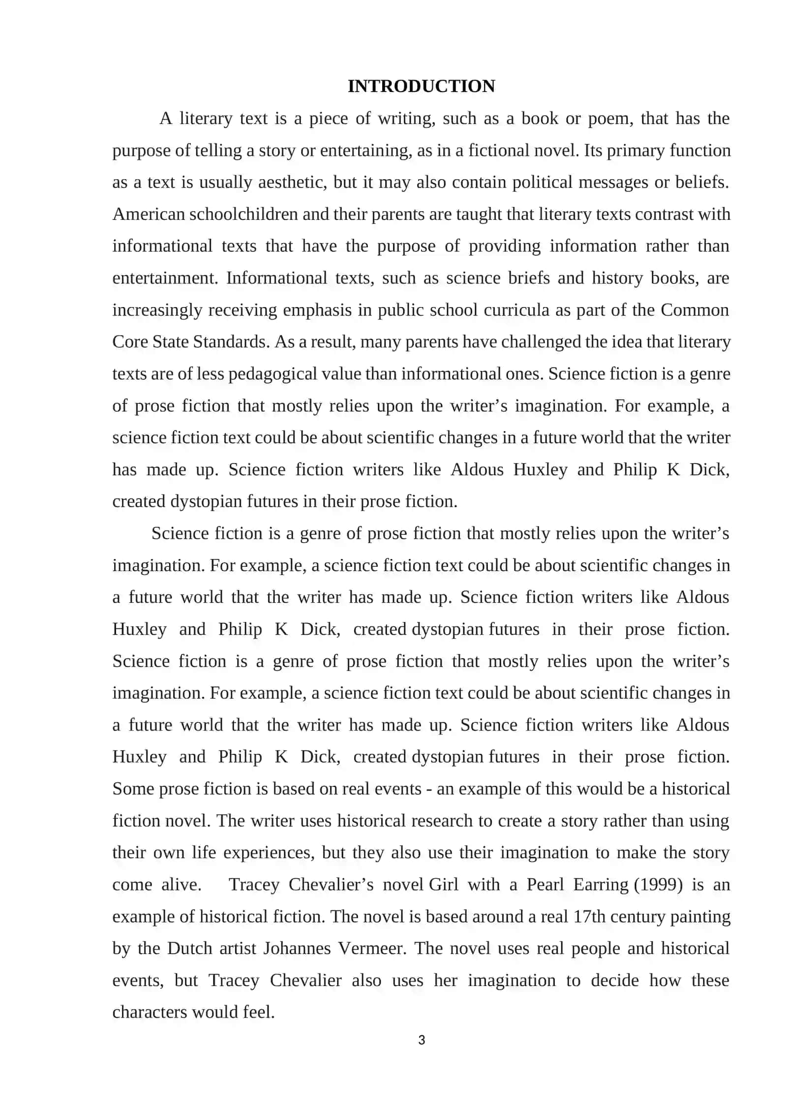 FICTIONAL TEXT AND ITS MAIN CATEGORIES 3