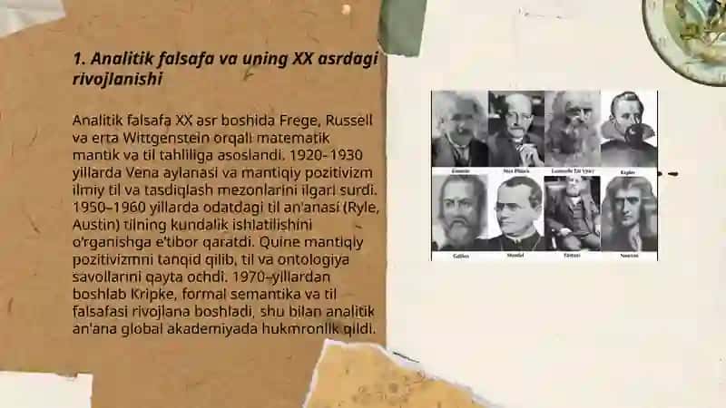 G'arb falsafasi haqida. XX-XXI asr G'arb falsafasining asosiy oqimlari 3