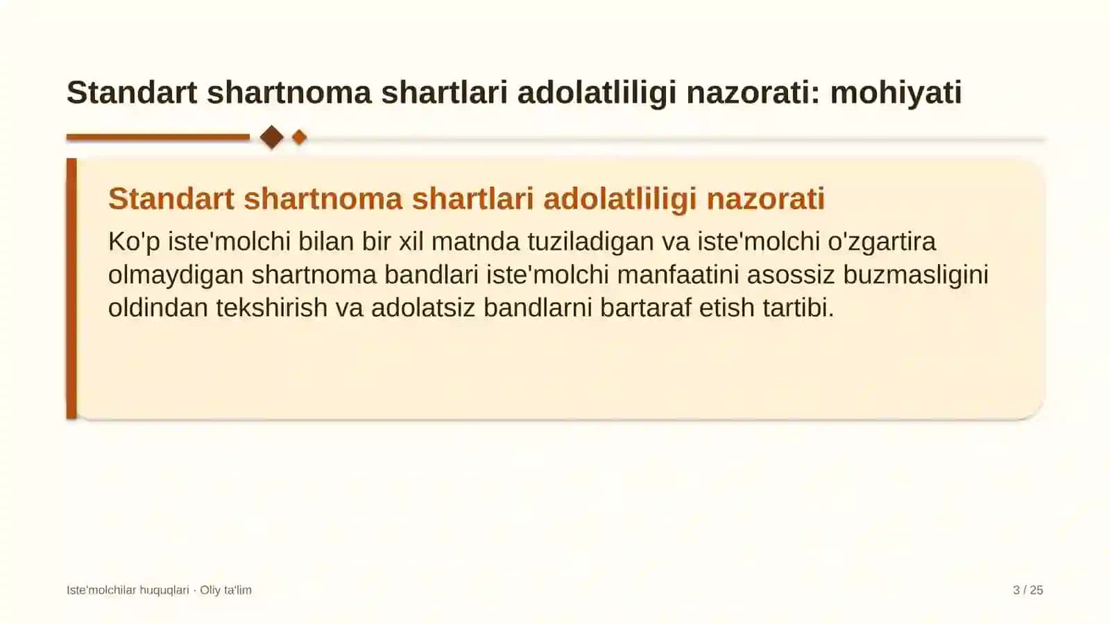 Aviatsiya texnikasini ta'mirlash korxonalarida standart shartnoma shartlarining adolatliligini nazorat qilish 3