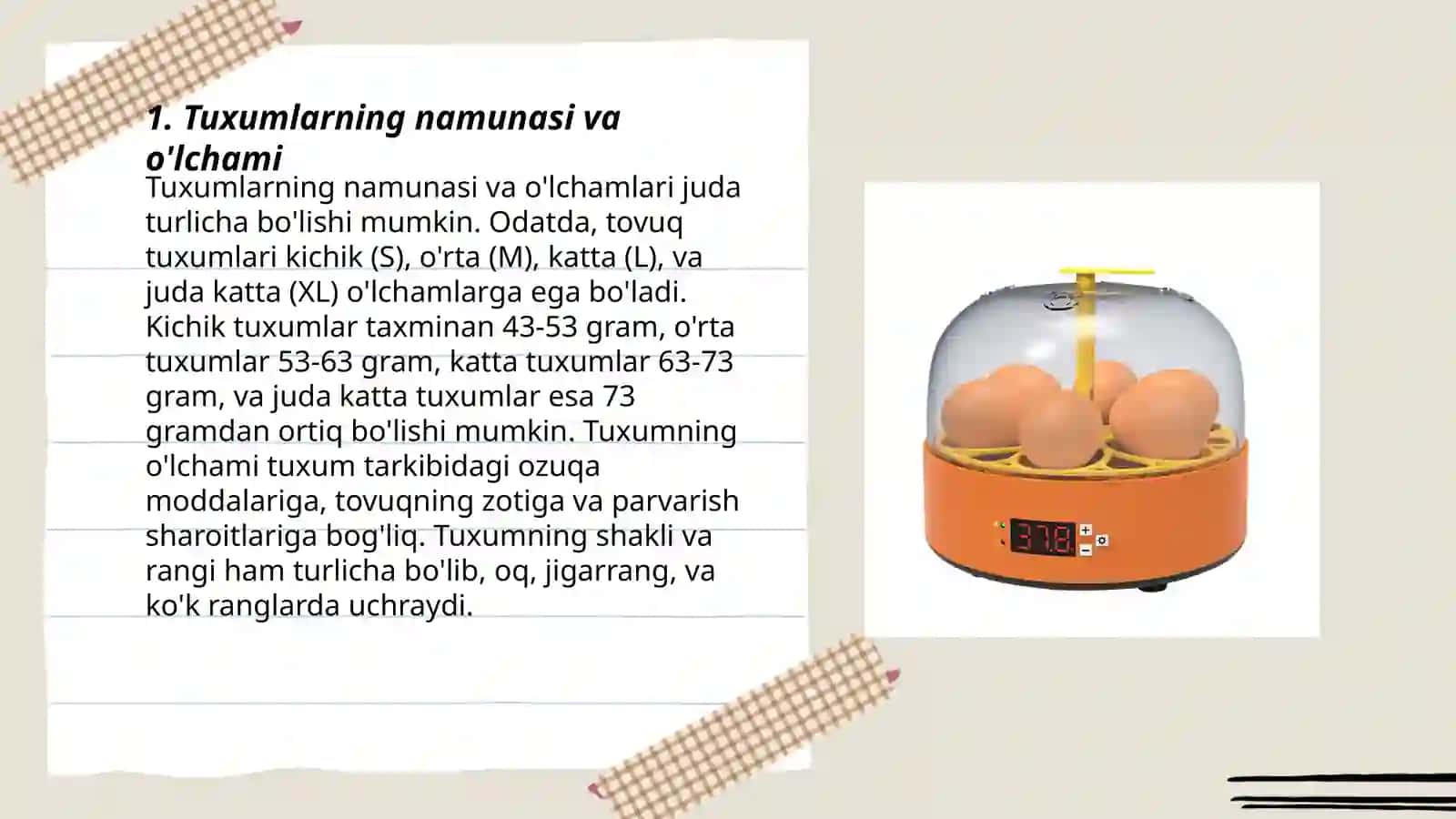 Tuxumlarga talablar 3