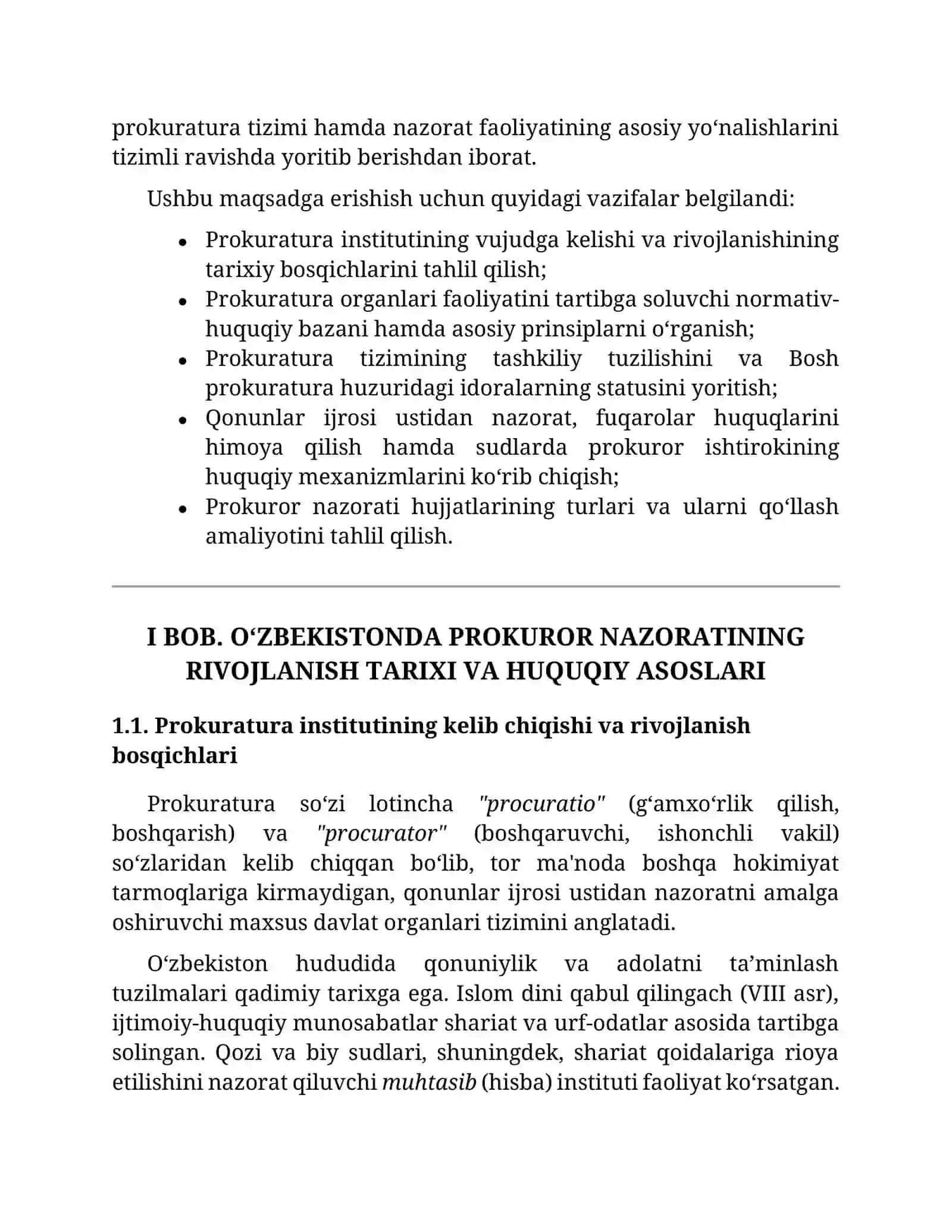 Oʻzbekiston Respublikasida Prokuror Nazorating Huquqiy va Tashkiliy Asoslari 3