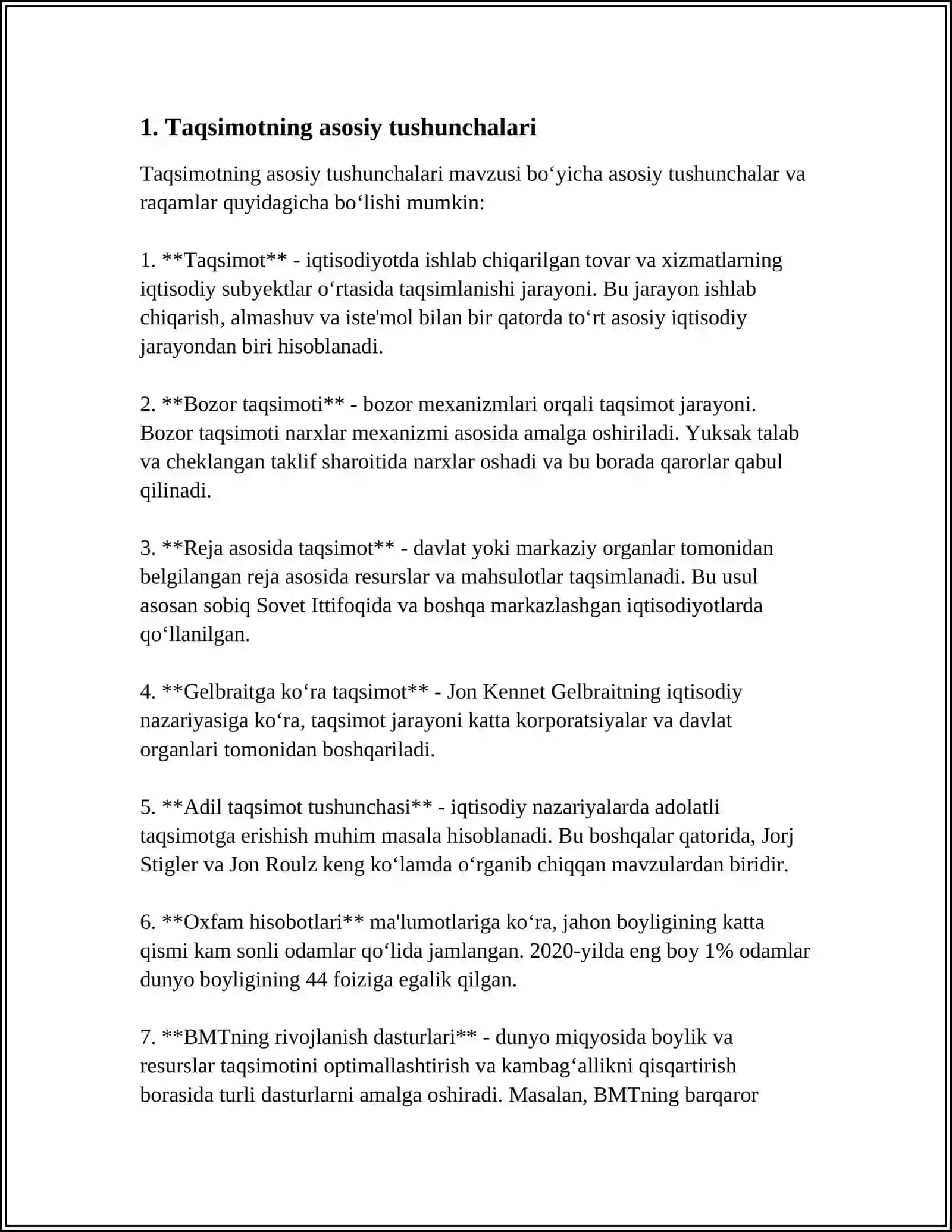 NORMAL TAQSIMOT VA UNING XUSUSIYATLARI 3