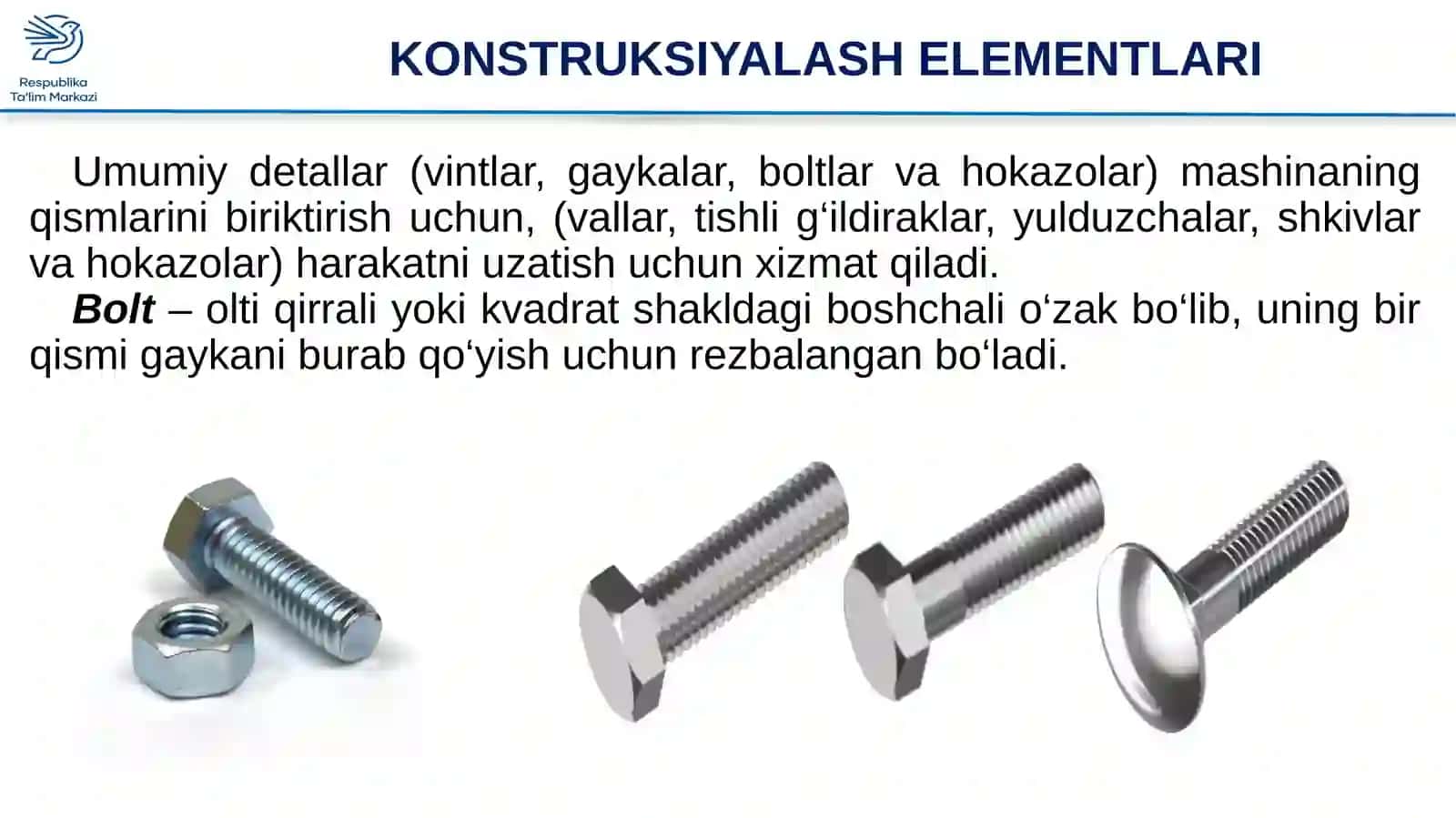 TEXNIKA VA KONSTRUKSIYALASH ELEMENTLARI 3