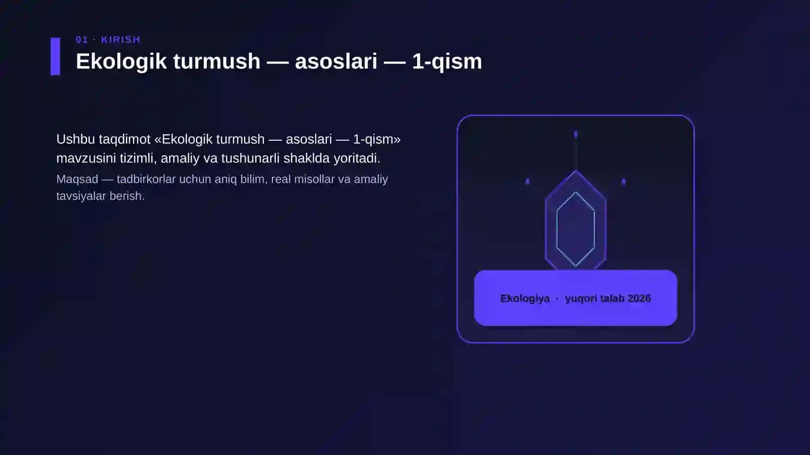 Ekologik turmush — asoslari — 1-qism 3