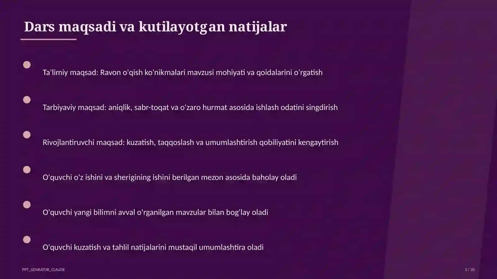 Ravon o'qish ko'nikmalari (1-sinf) 3