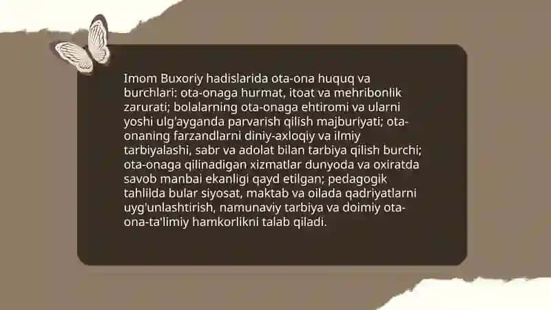 Imom Buxoriy hadislarida ota-ona haqida tushunchalarning pedagogik ahamiyati 3