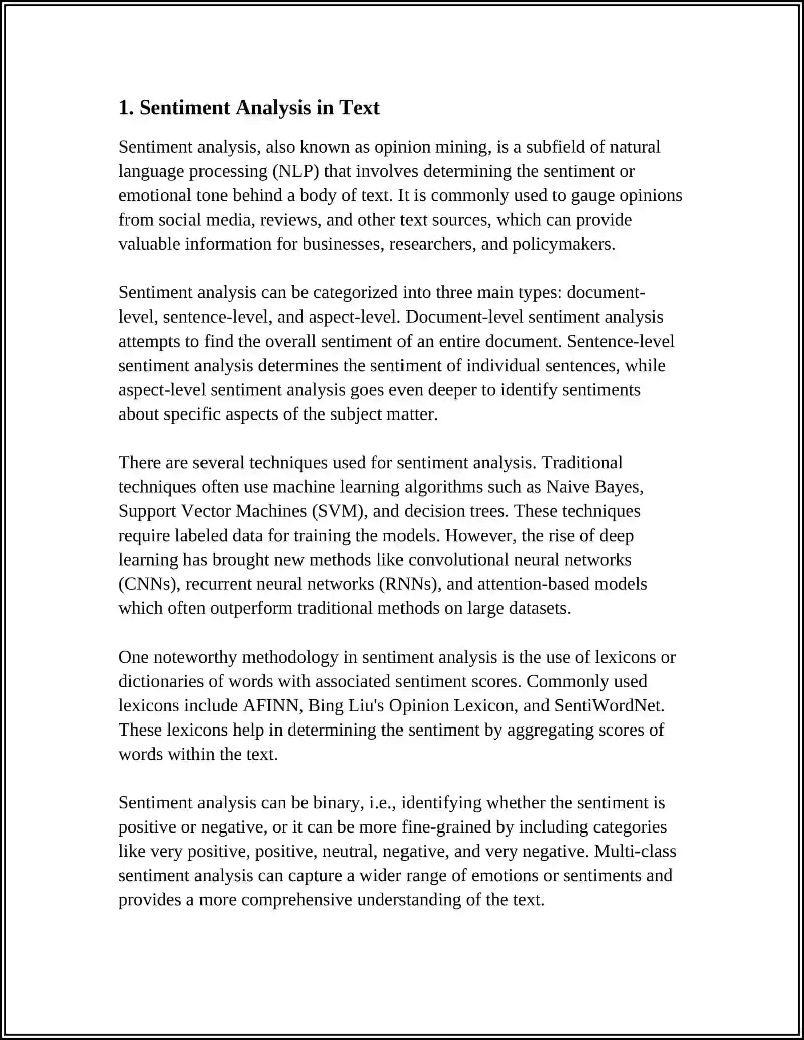 TOPIC SELECTION AND TEXT IDENTIFICATION 3