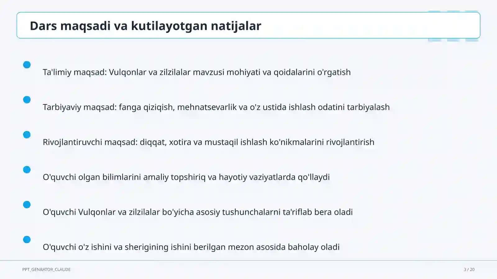 Vulqonlar va zilzilalar (5-sinf) 3