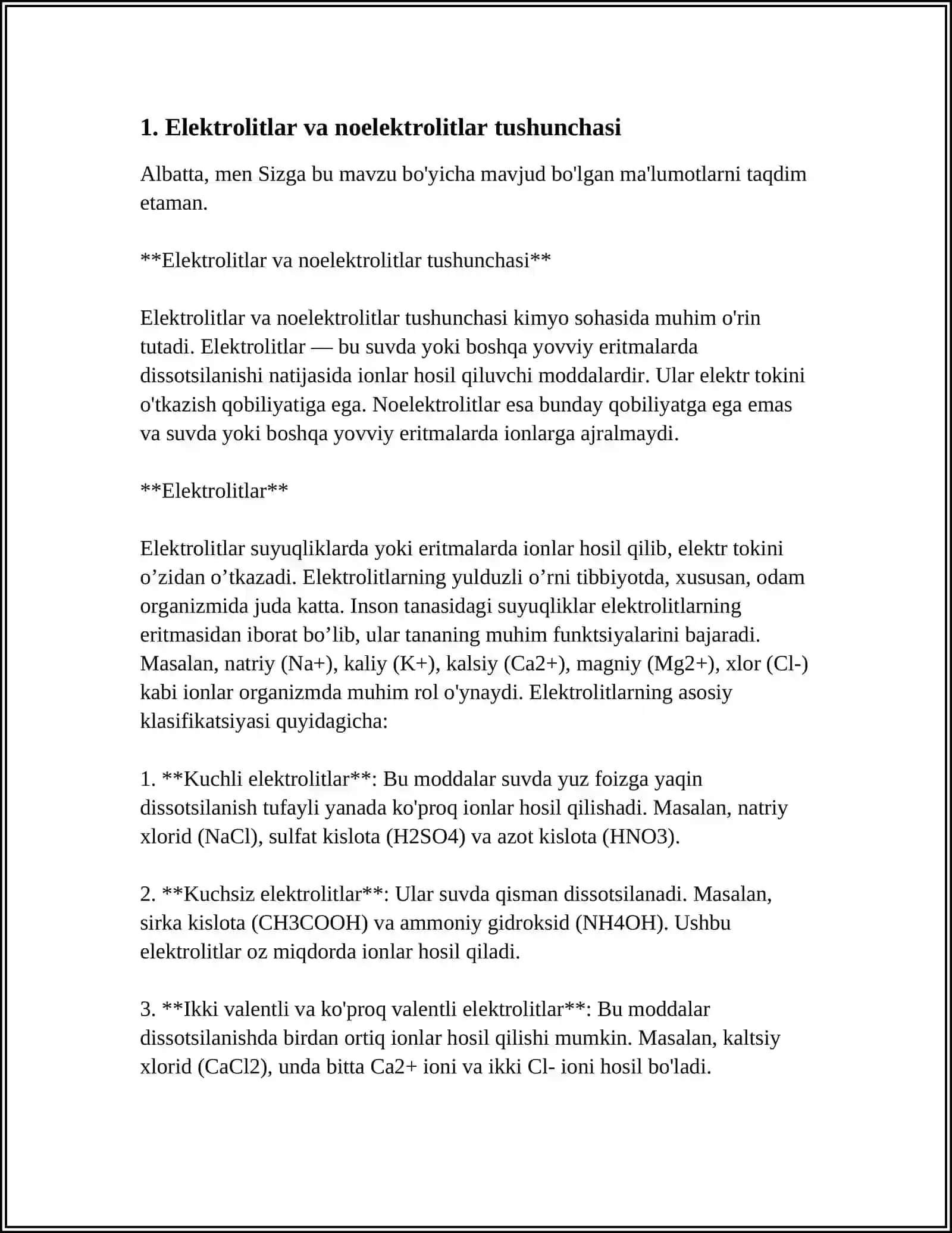 ORGANIZMDAGI BIOLOGIK SUYUQLIKLAR ELEKTROLIT VA NOELEKTROLIT SIFATIDA 3