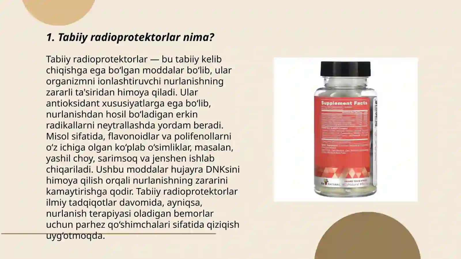 Radioprotektorlarning tabiiy manbalari 3
