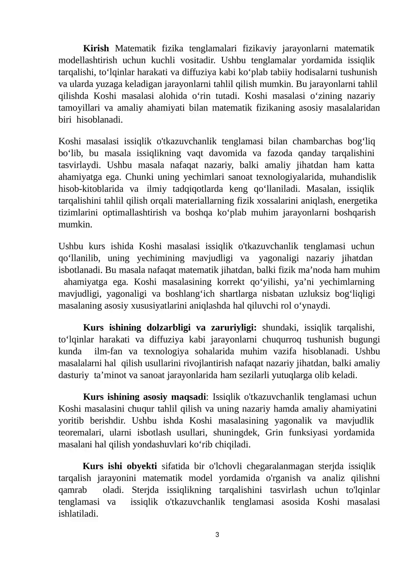 Chegaralanmagan sterjendaissiqlik tarqalishi(Koshimasalasi) 3