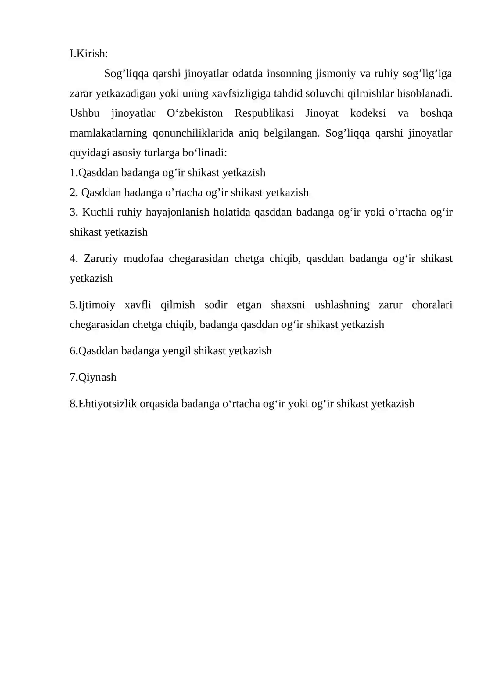 Sog’liqqa qarshi jinoyatlar 3