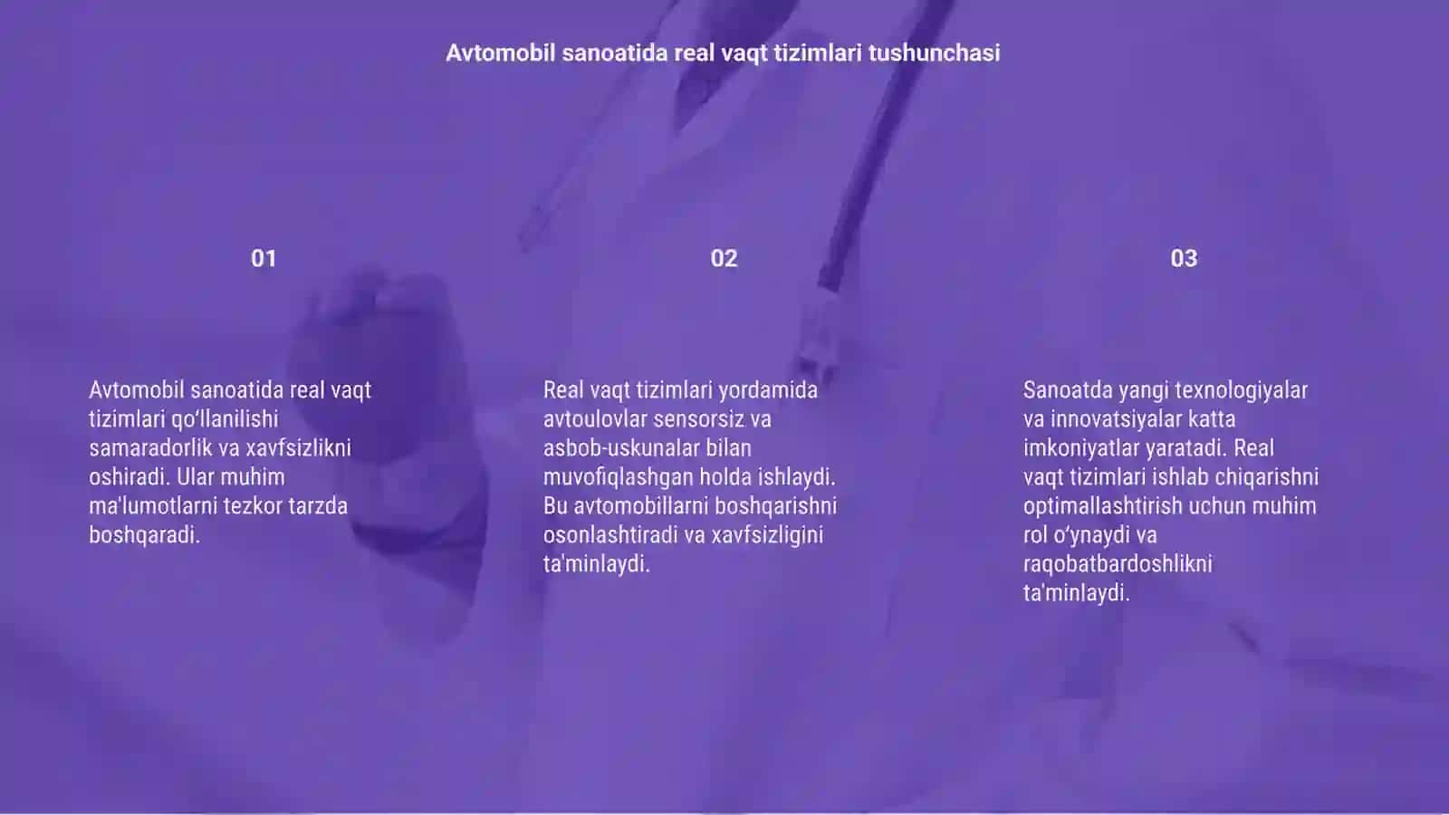 Avtomobil sanoatida real vaqt tizimlarining qo‘llanilishi 3