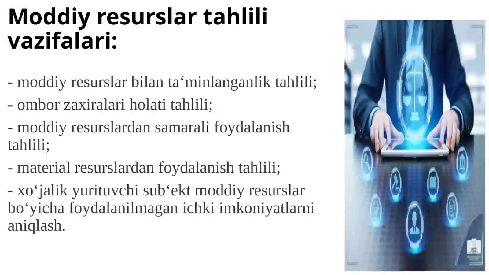 MODDIY RESURSLAR BILAN TA’MINLANGANLIK VAULARDAN FOYDALANISH TAHLILI 3