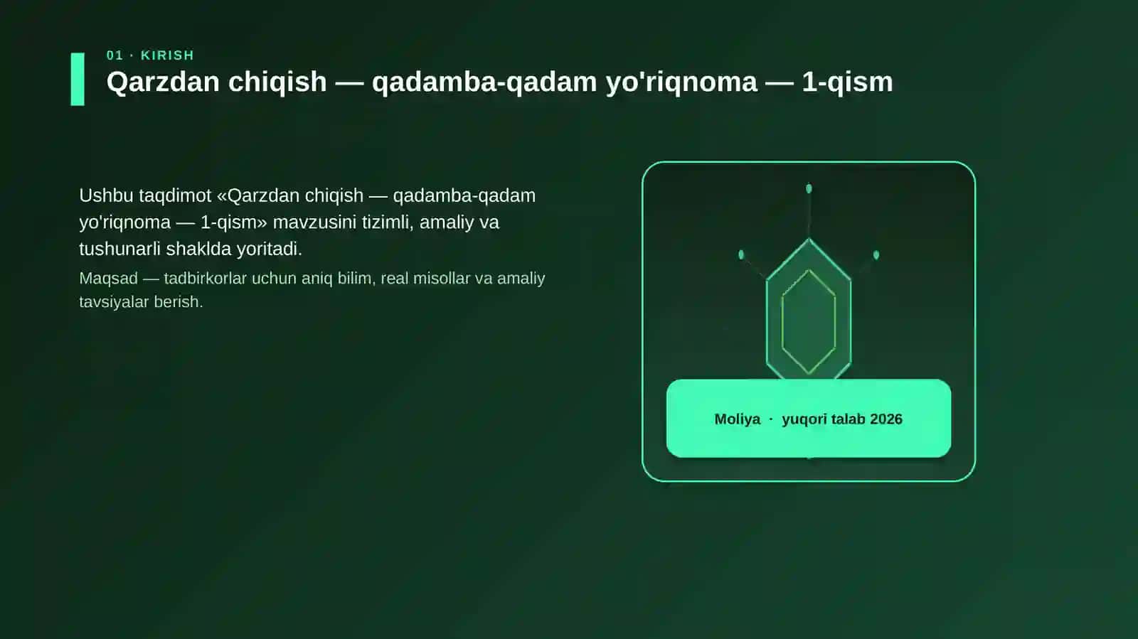 Qarzdan chiqish — qadamba-qadam yo'riqnoma — 1-qism 3