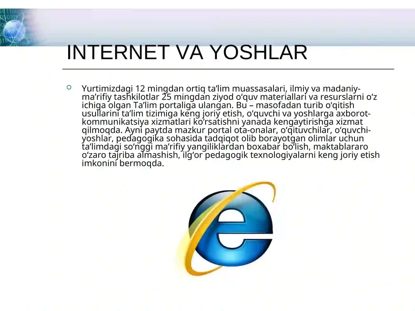 INTERNET VA YOSHLAR 3
